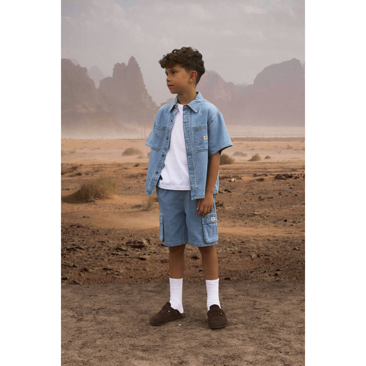 NAME IT KIDS denim overhemd light blue denim