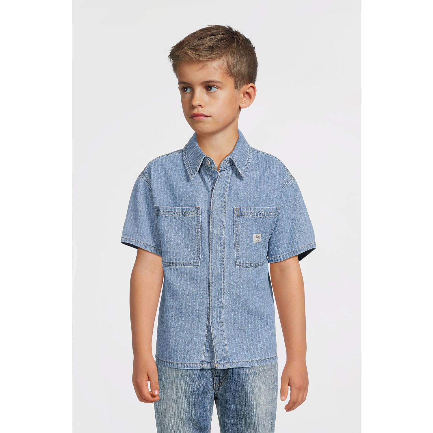 NAME IT KIDS denim overhemd light blue denim