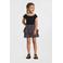 NAME IT KIDS A-lijn rok donkerblauw/roze