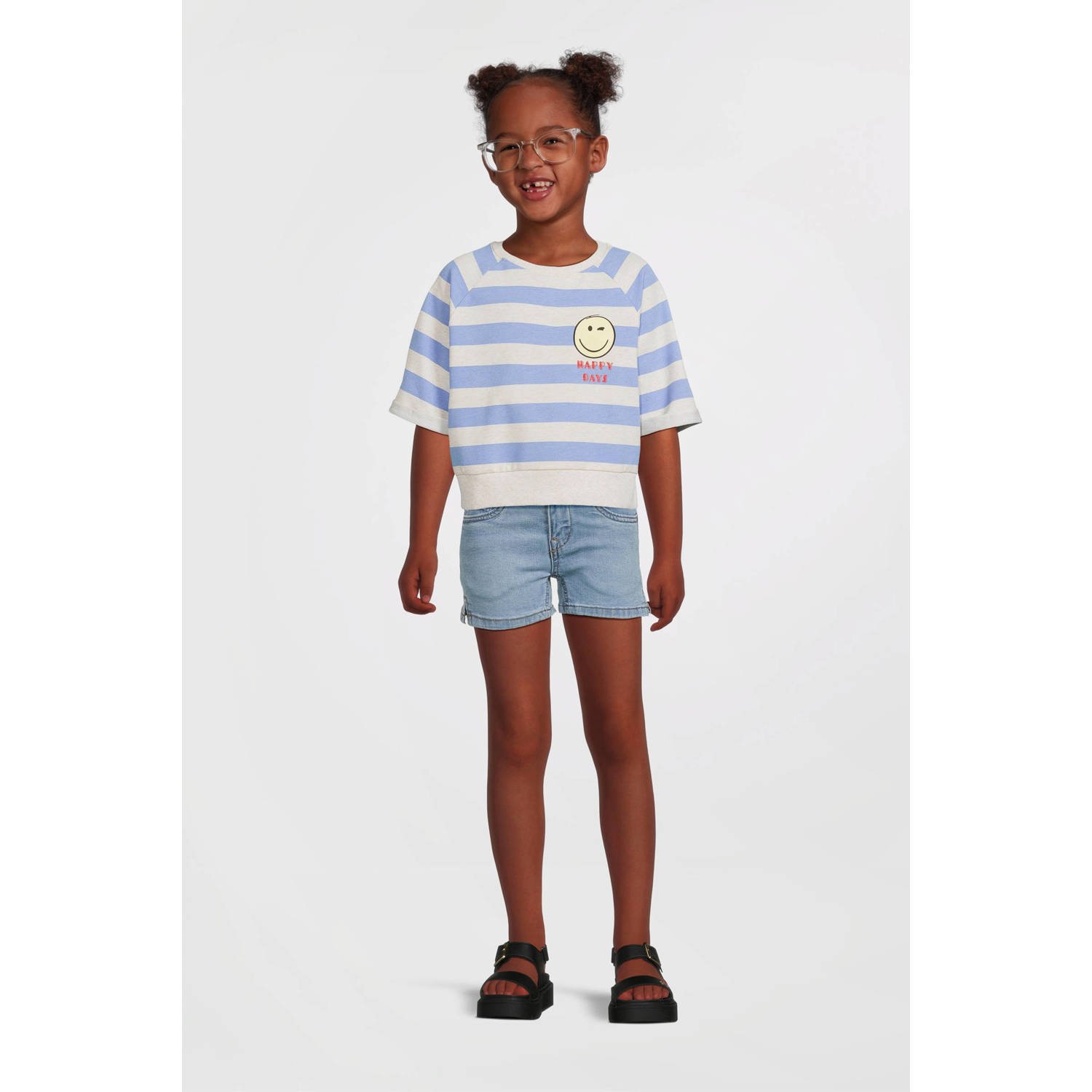 NAME IT KIDS sweater lichtblauw gebreid