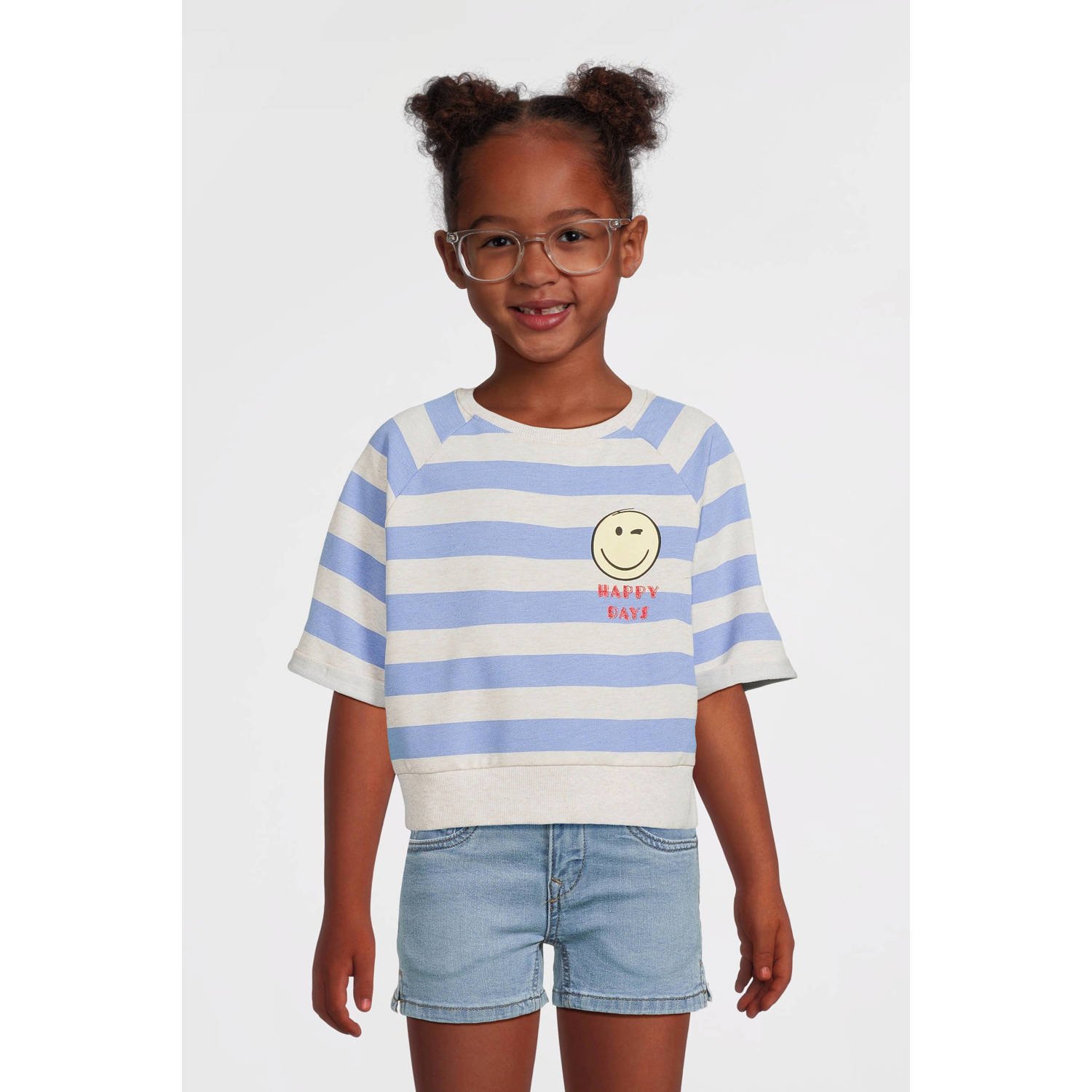 NAME IT KIDS sweater lichtblauw gebreid