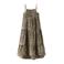 NAME IT KIDS maxi jurk met panterprint bruin