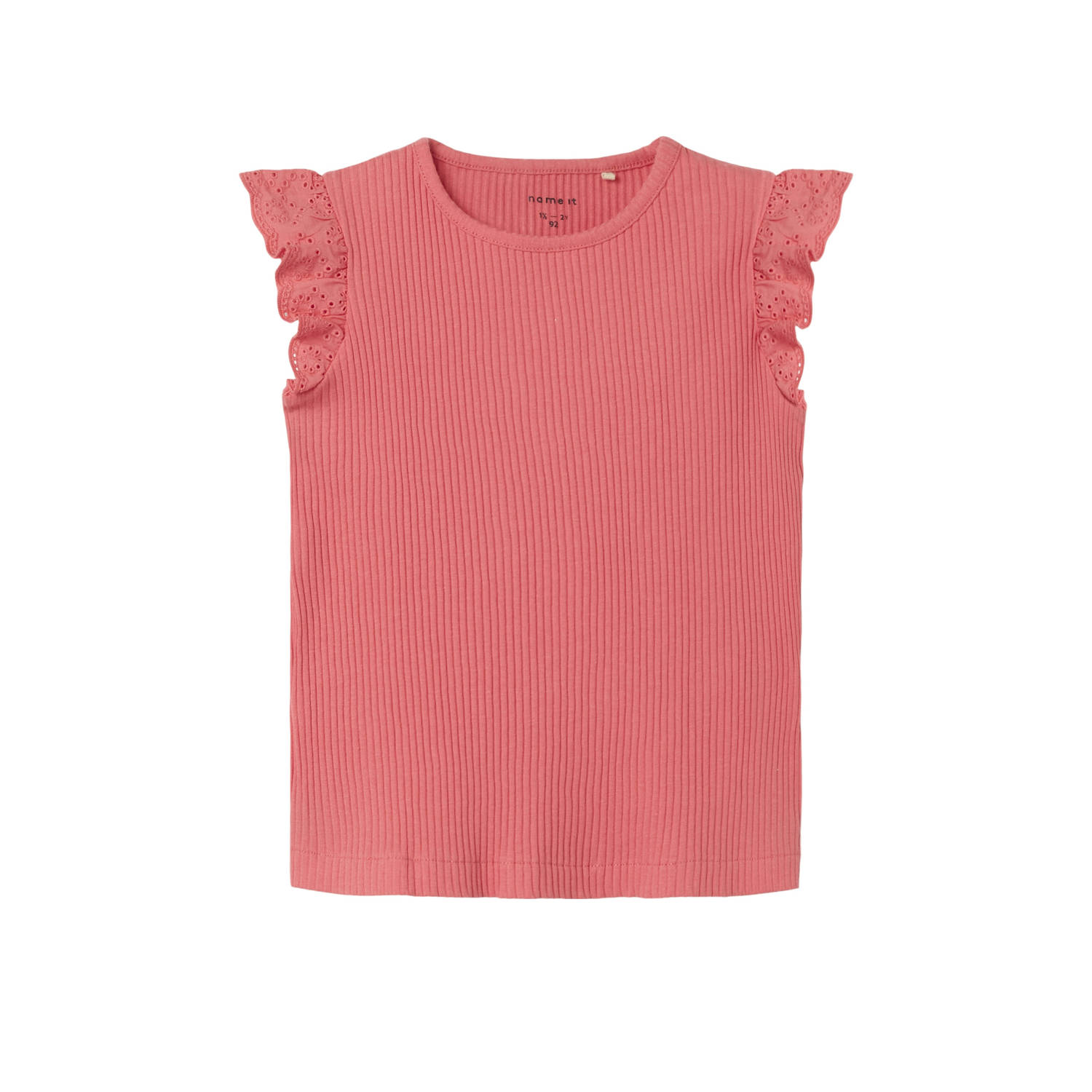 NAME IT MINI T-shirt rosé rib gebreid
