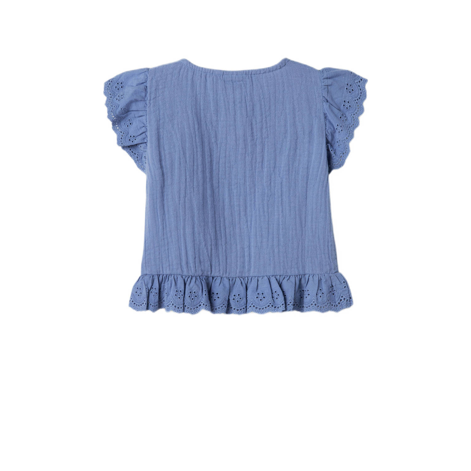 NAME IT MINI blouse blauw broderie