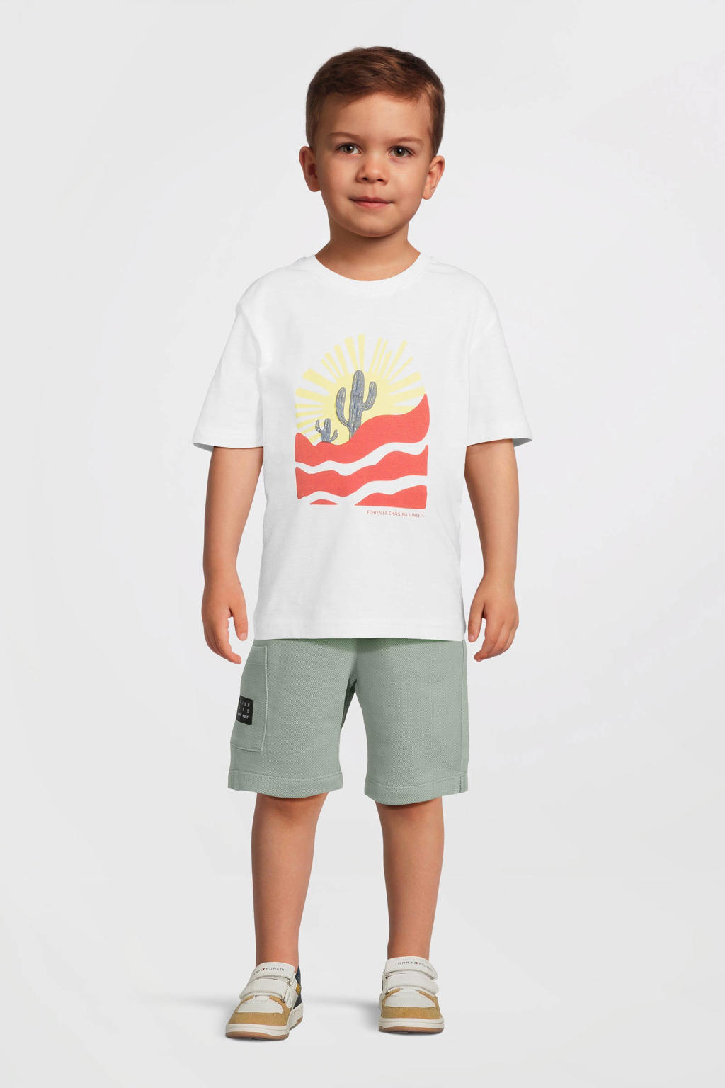 NAME IT MINI sweatshort grijsgroen