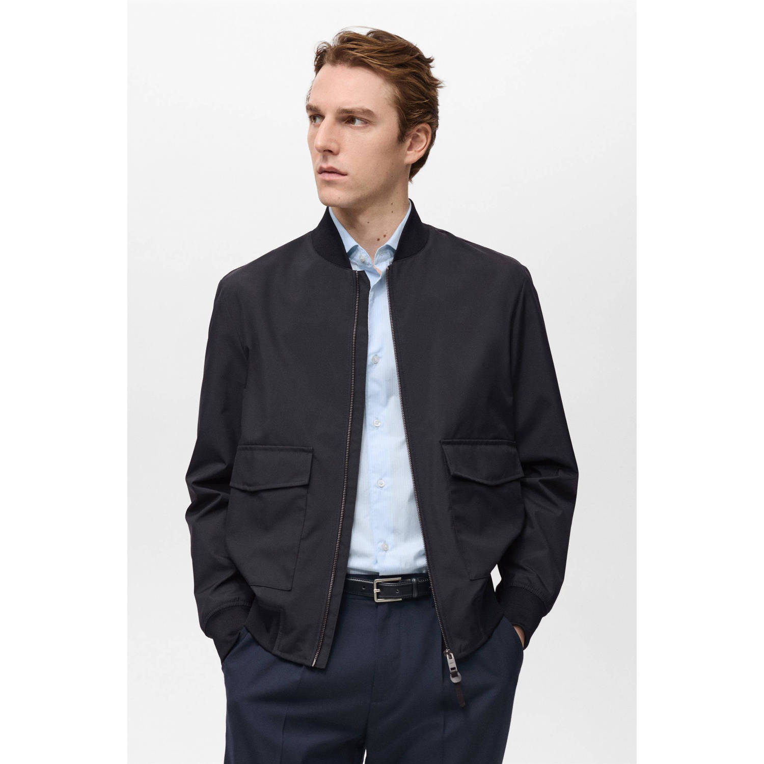 Mango Man bomberjack donkerblauw
