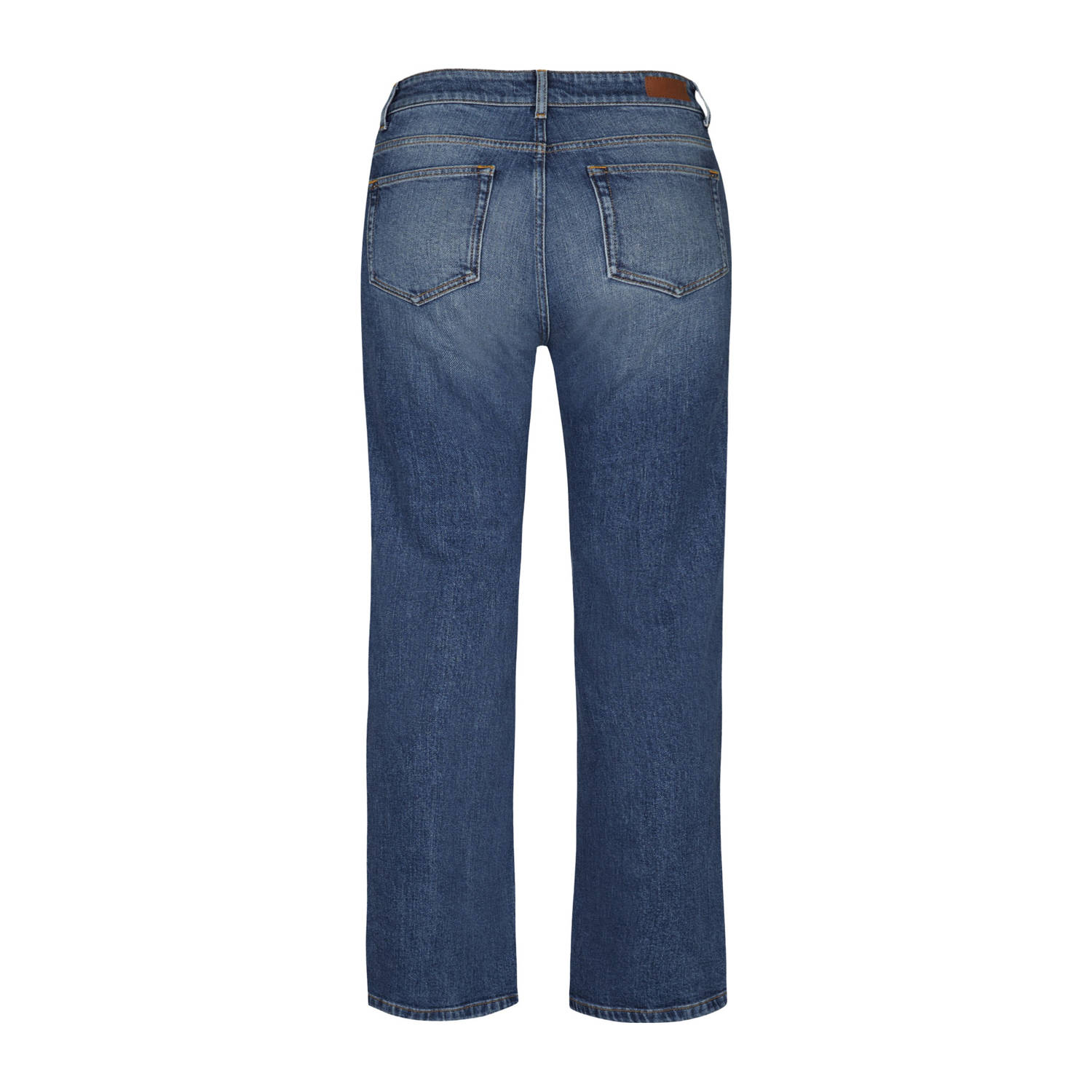 Miss Etam Plus high waist wide leg jeans medium blue denim