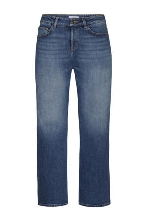 high waist wide leg jeans medium blue denim