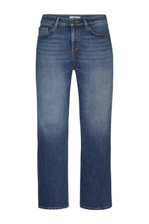 high waist wide leg jeans medium blue denim