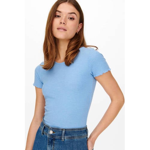 ONLY cropped top rib gebreid afbeelding