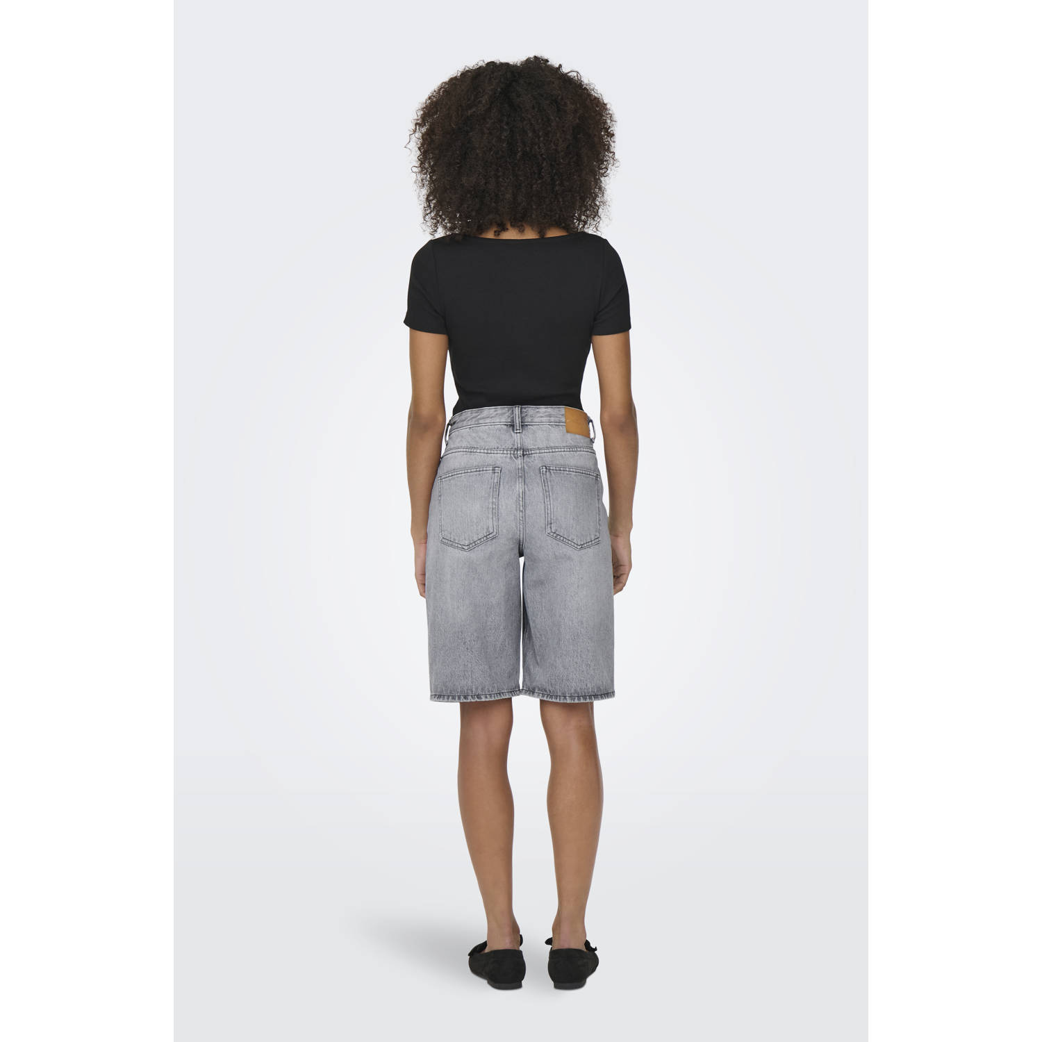 ONLY wide leg high waist denim short