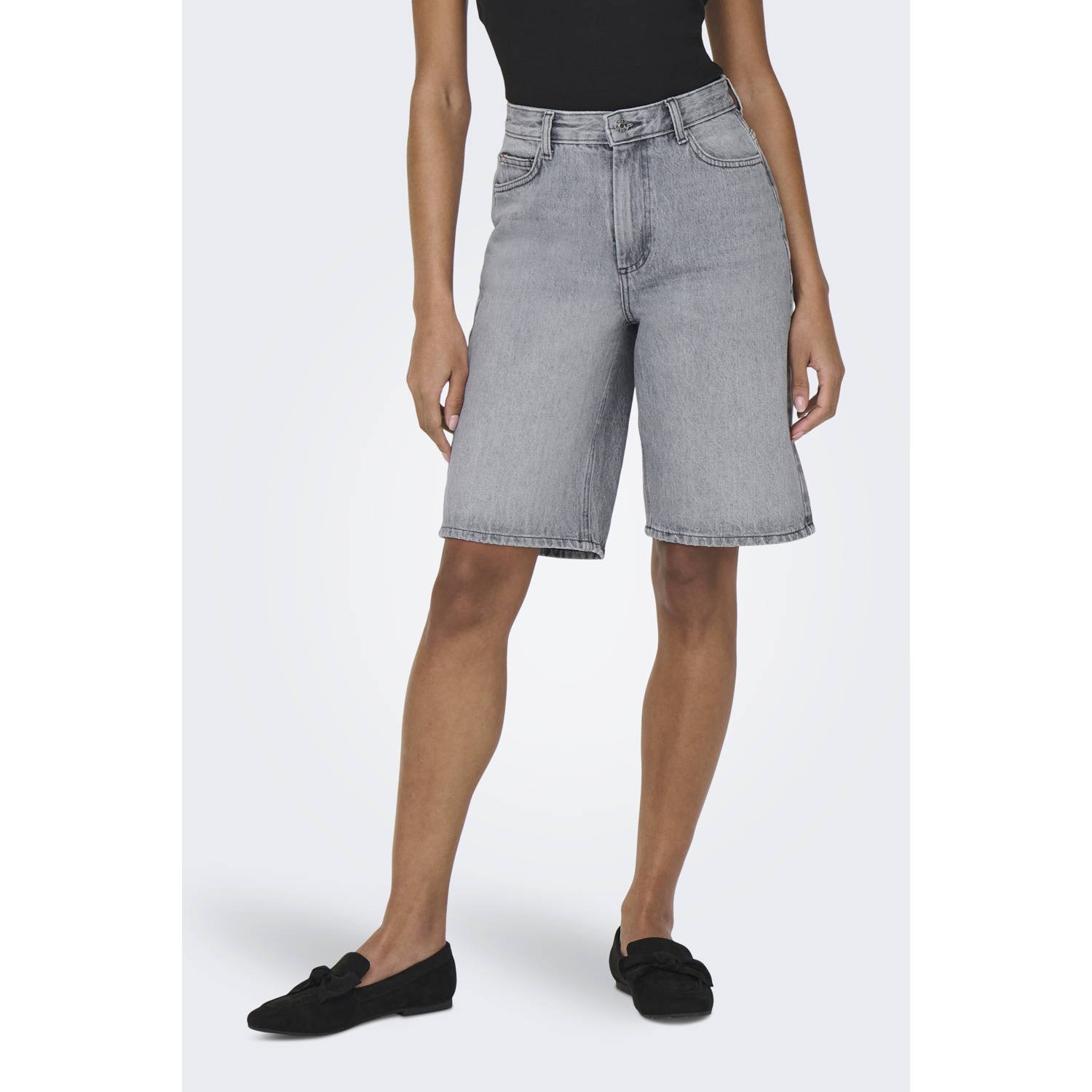 ONLY wide leg high waist denim short