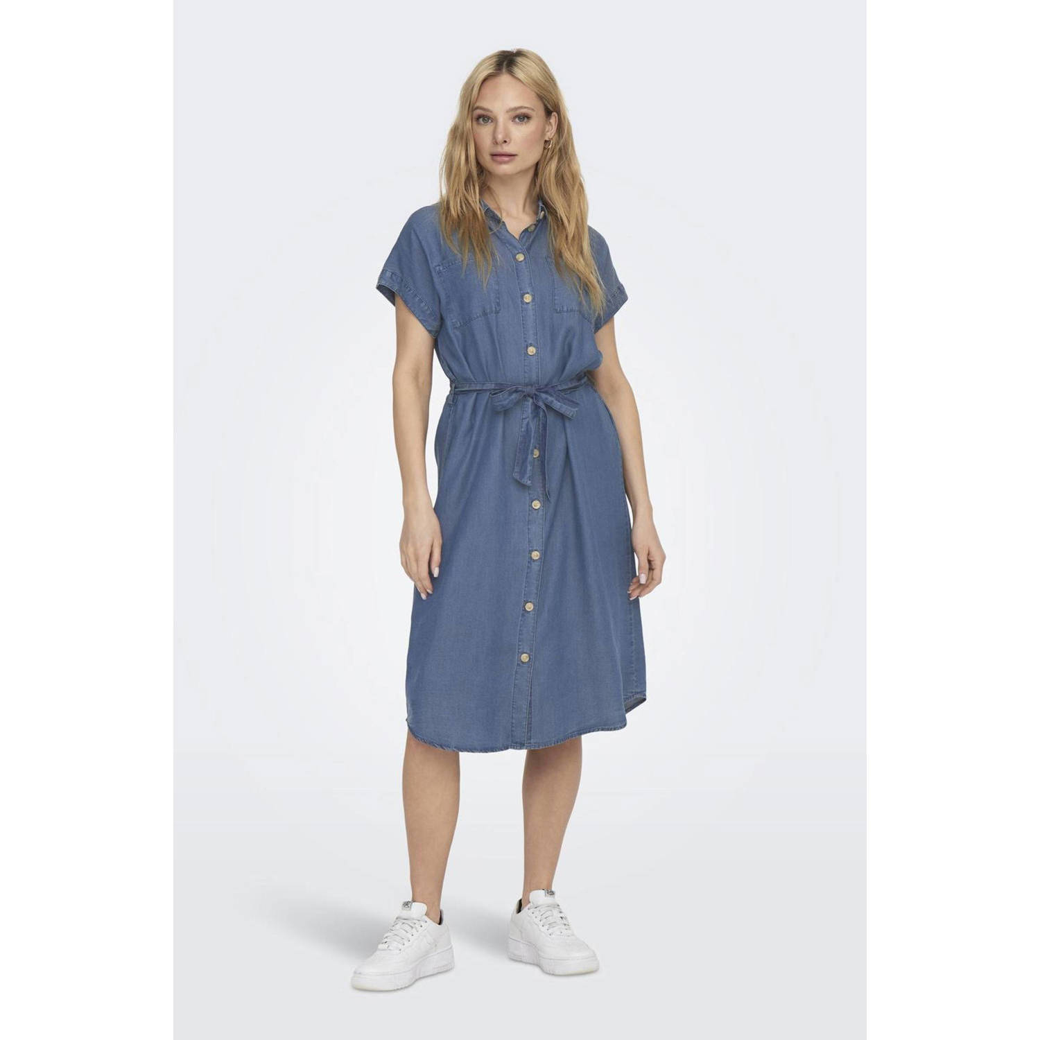 ONLY denim blousejurk dark blue denim