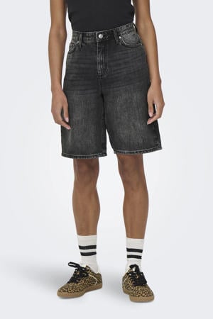 wide leg high waist denim short