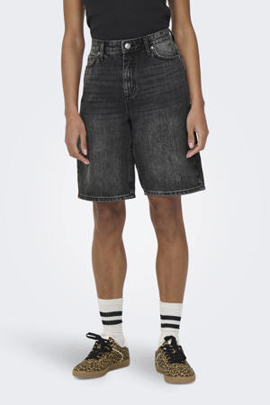 wide leg high waist denim short