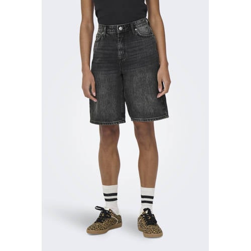 ONLY wide leg high waist denim short afbeelding