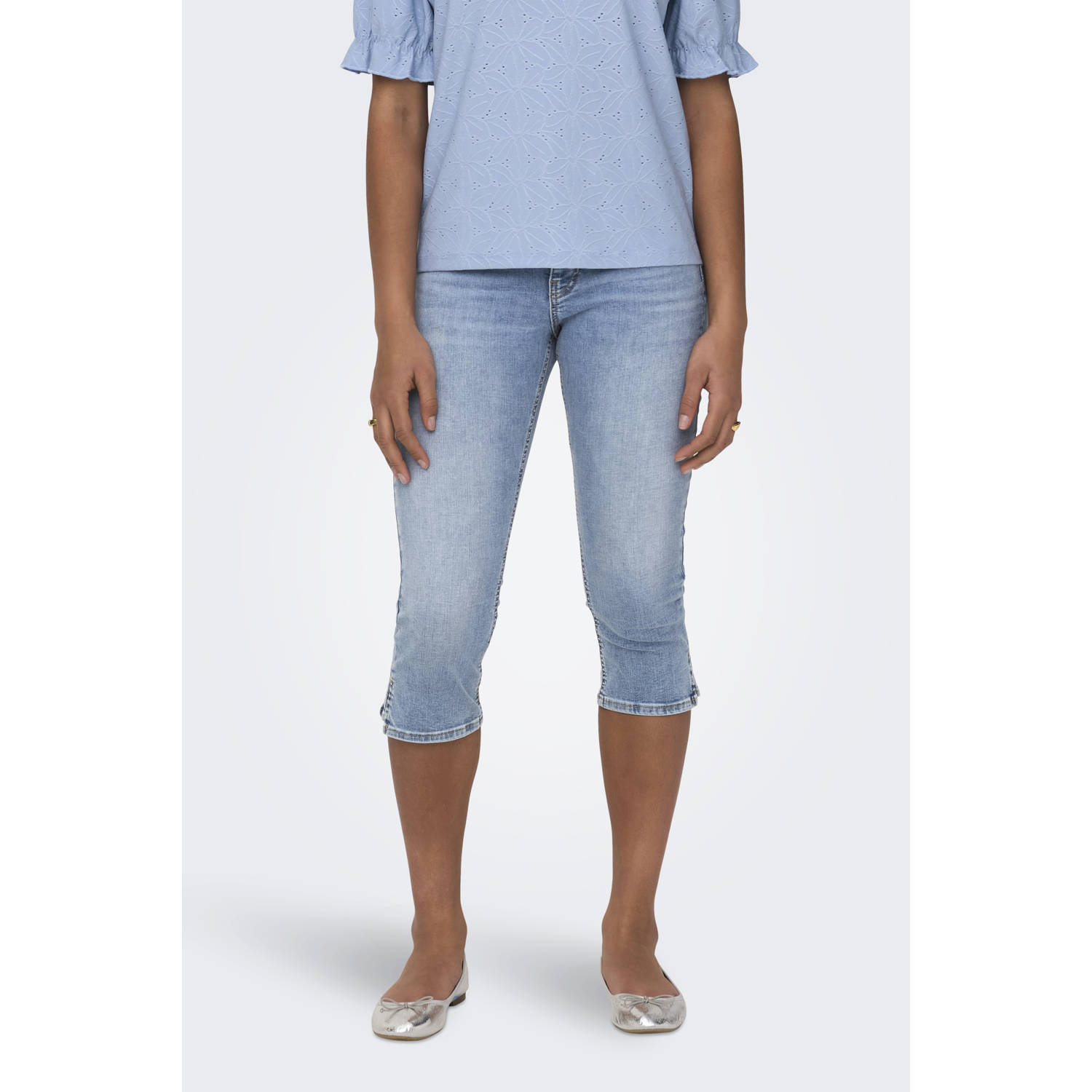 Only 7 8-capri-jeans ONLBLUSH MW SLIT CAP SHORTS DNM DOT NOOS