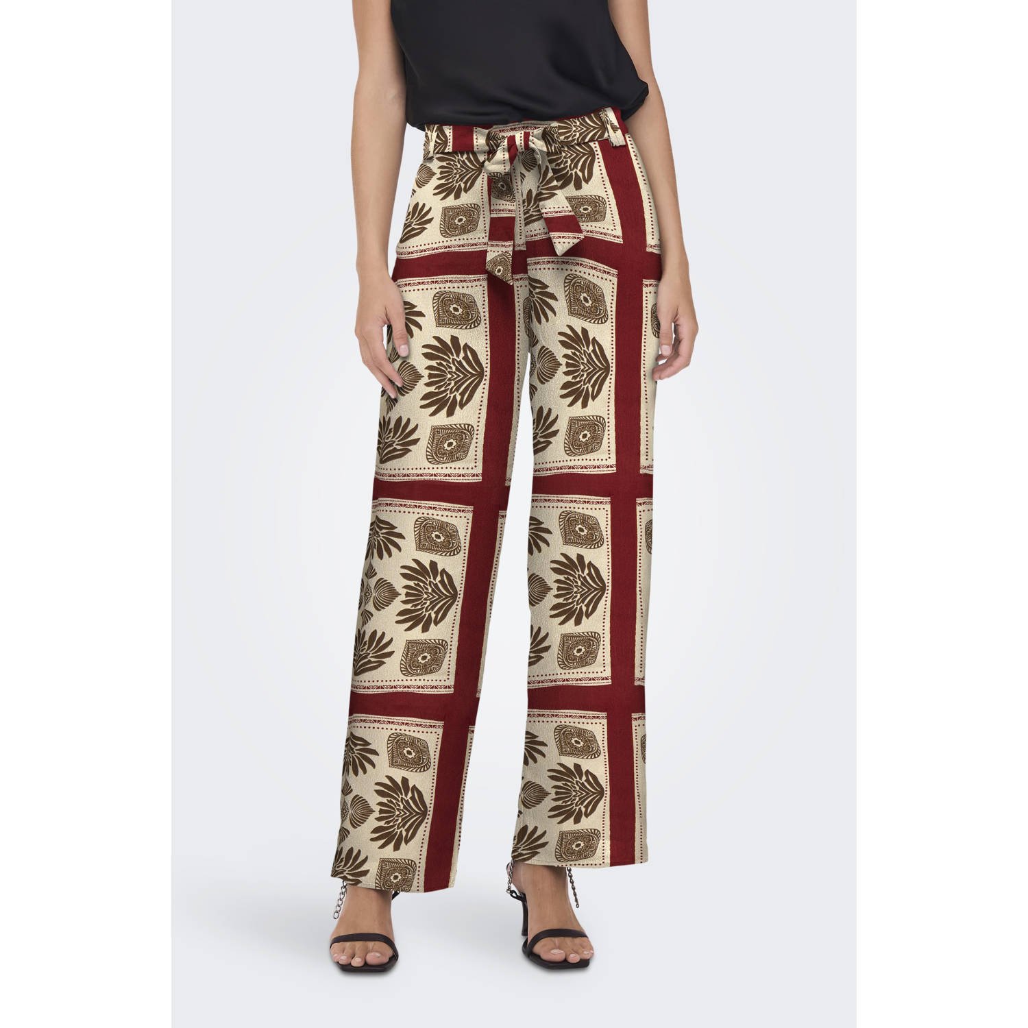 ONLY regular waist palazzo broek