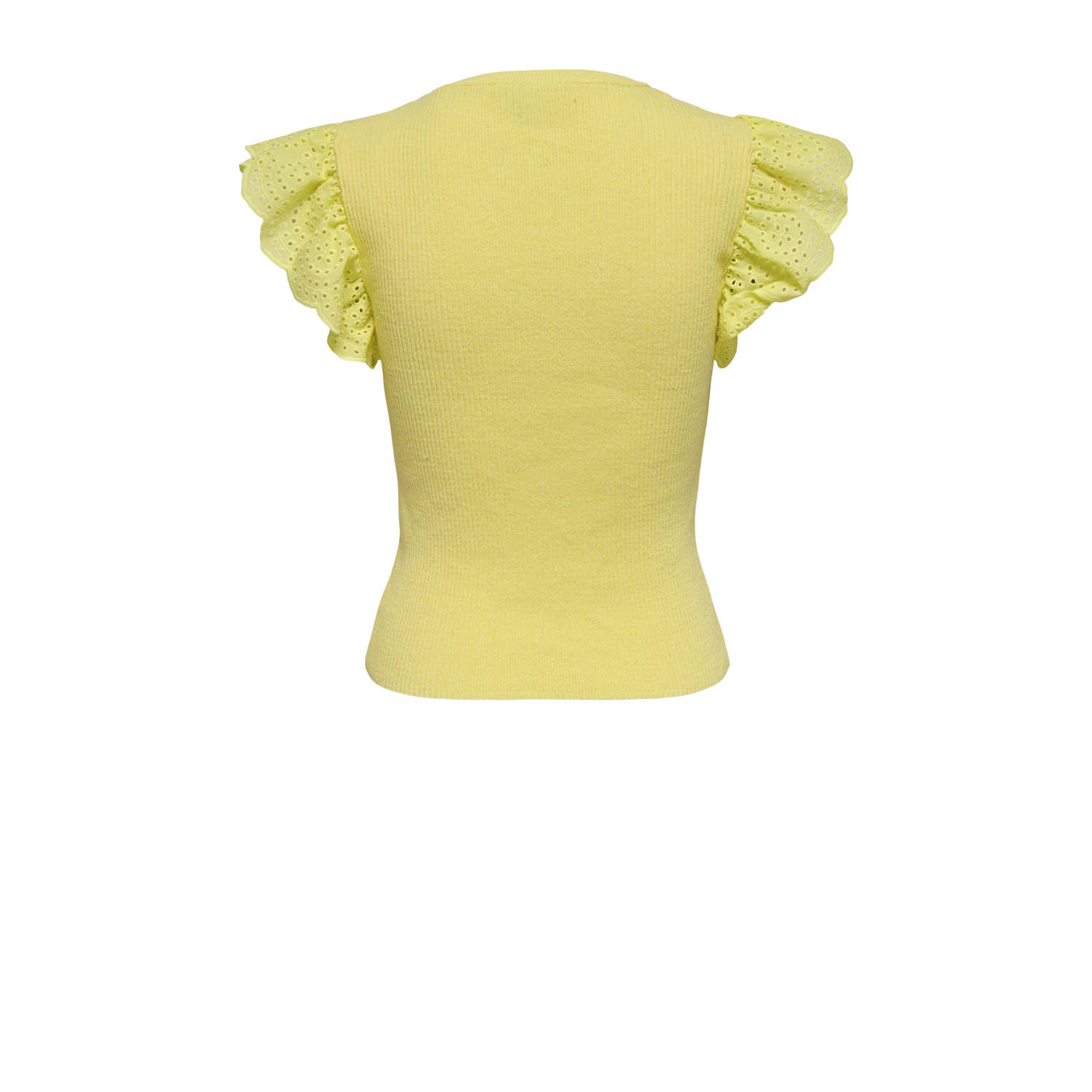 ONLY top geel broderie