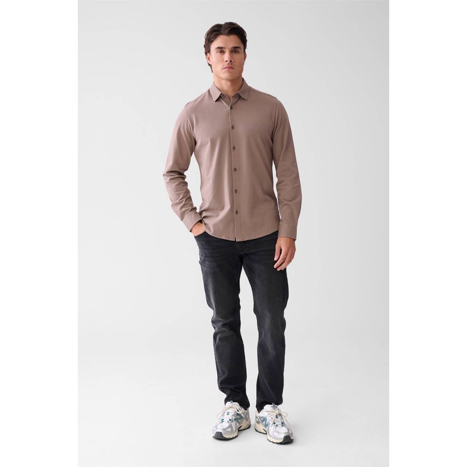 Shoeby zakelijk overhemd bruin