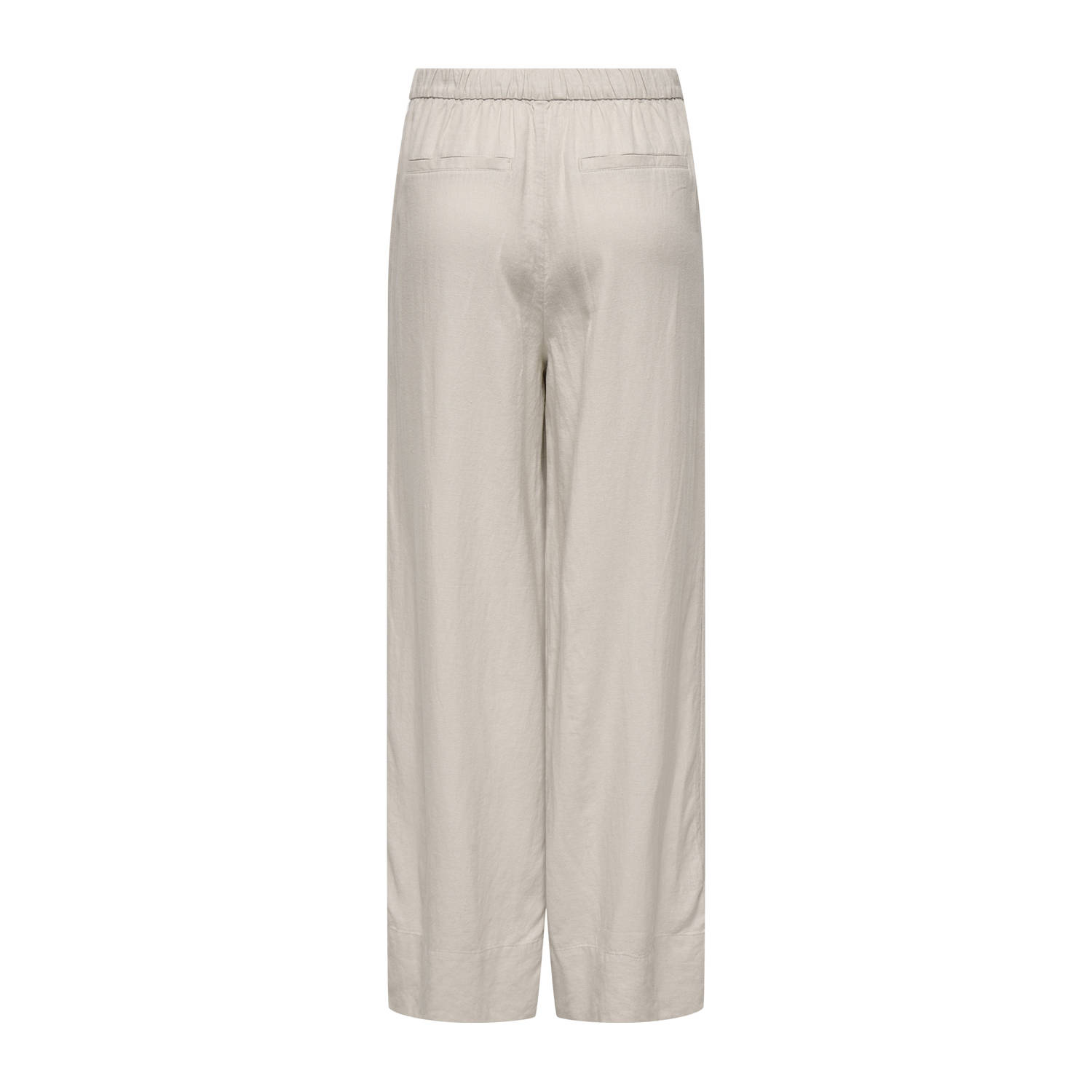 ONLY wide leg high waist casual broek beige