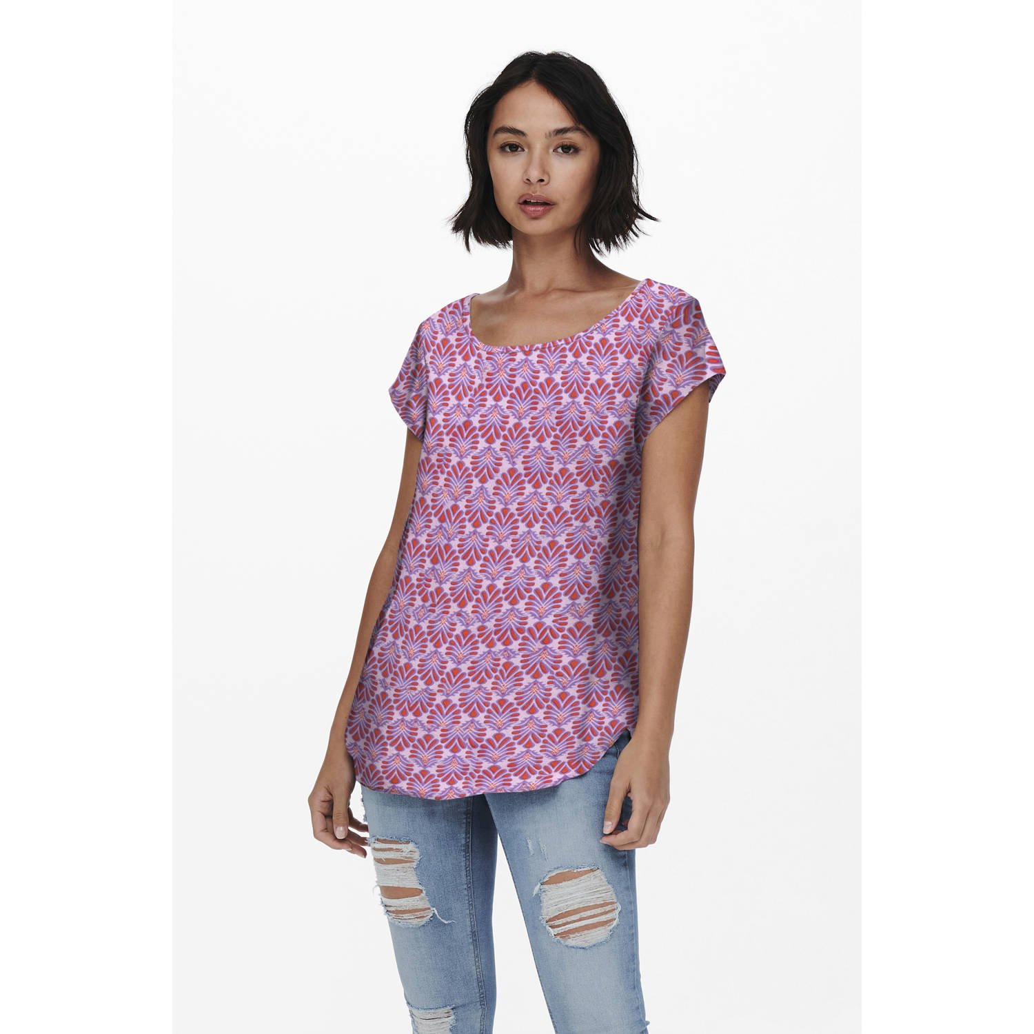 ONLY blousetop roze paars