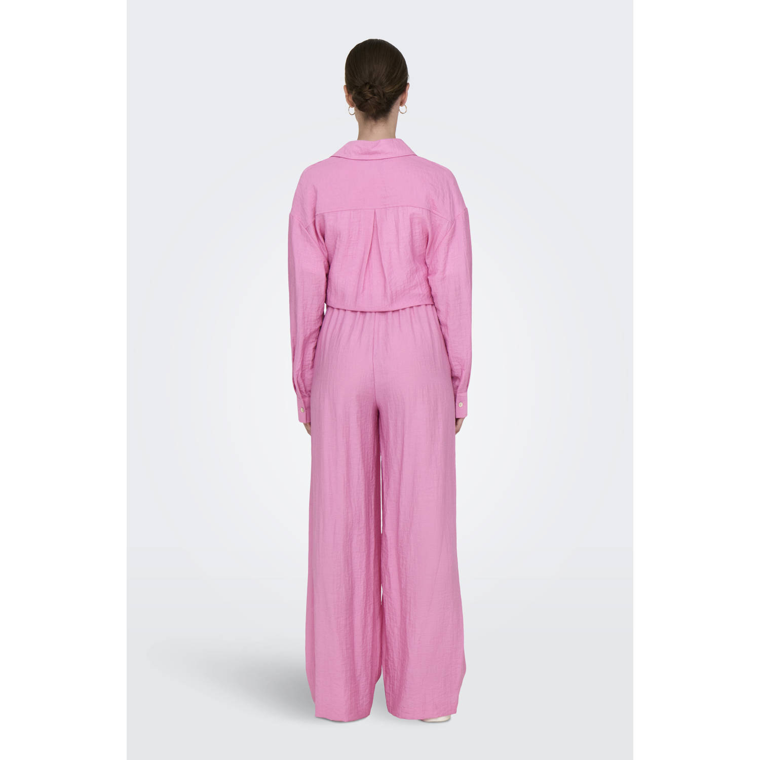 ONLY high waist casual broek roze