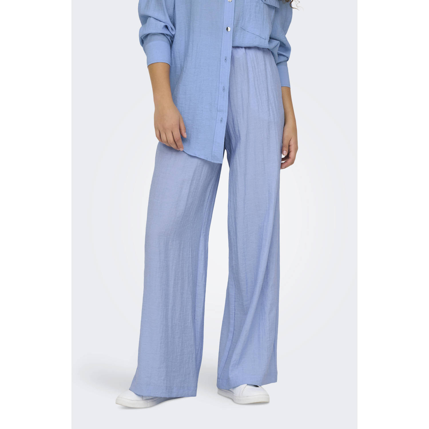 ONLY high waist casual broek lichtblauw