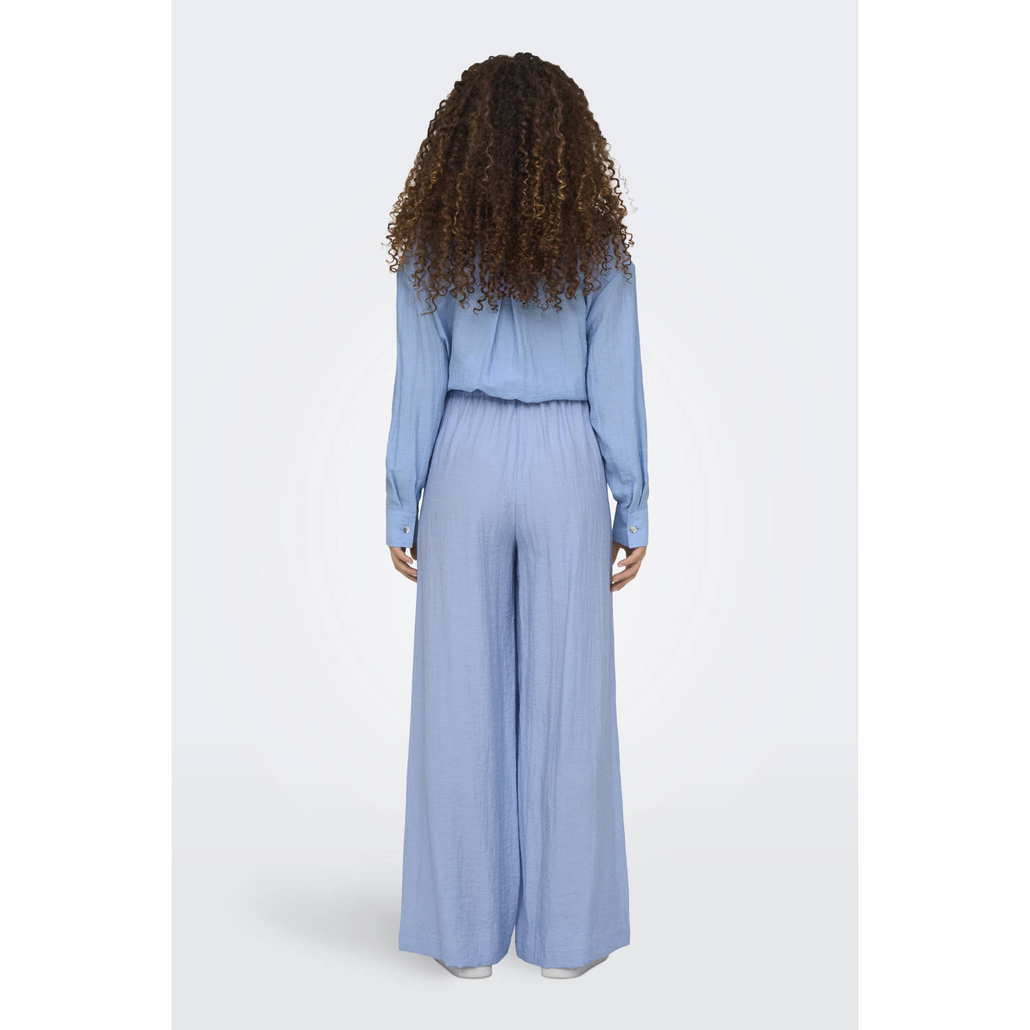 ONLY high waist casual broek lichtblauw