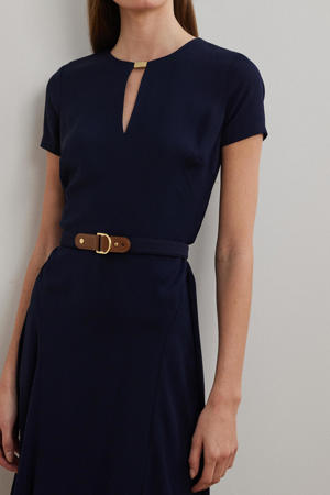 midi jurk donkerblauw