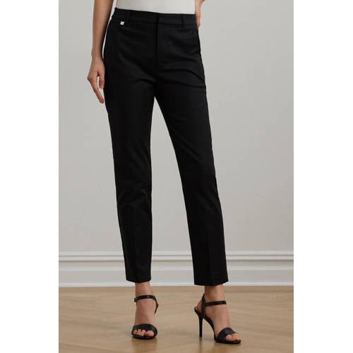 Lauren Ralph Lauren slim regular waist broek zwart afbeelding