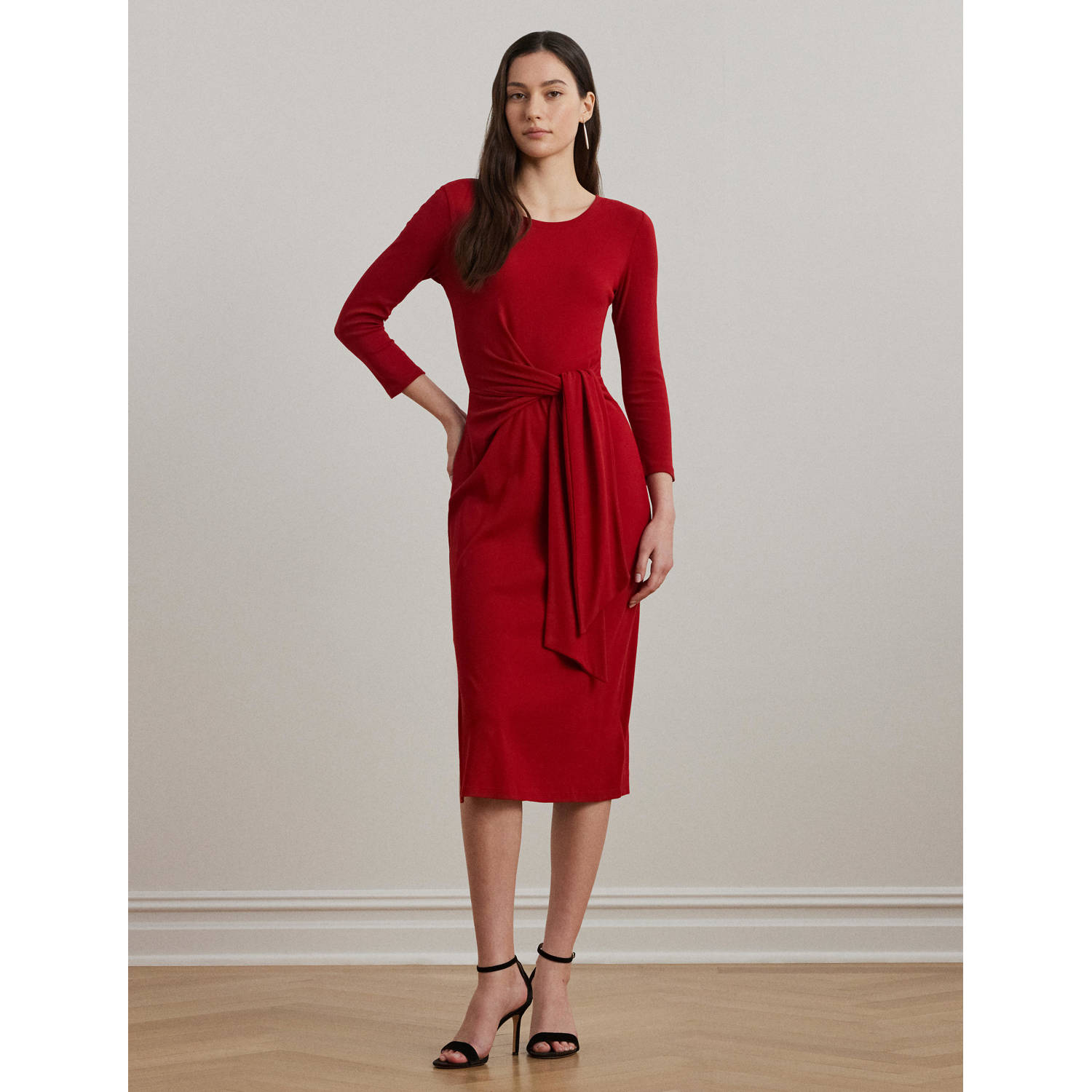 Lauren Ralph Lauren midi jurk rood
