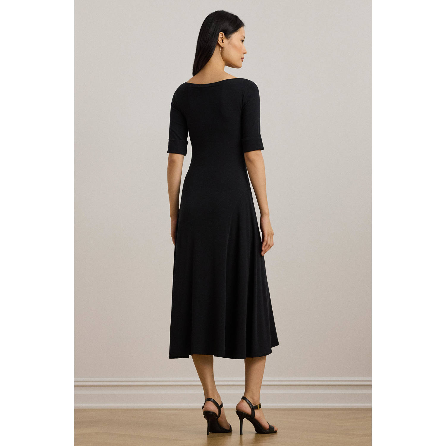 Lauren Ralph Lauren midi jurk zwart