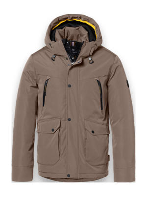 winterjas taupe
