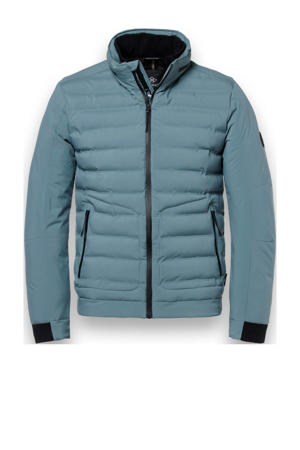 gewatteerde jas blauw