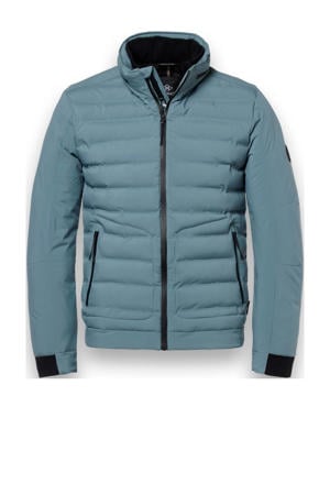 gewatteerde jas blauw