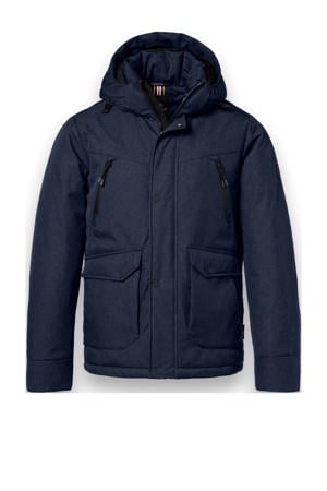 winterjas donkerblauw