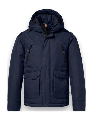 winterjas donkerblauw