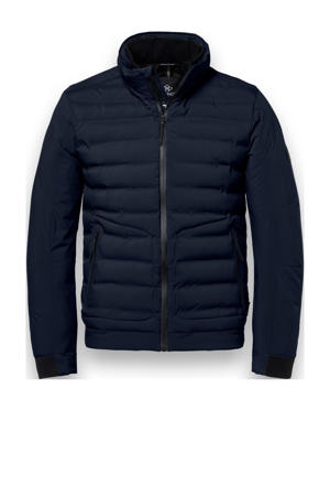gewatteerde jas donkerblauw