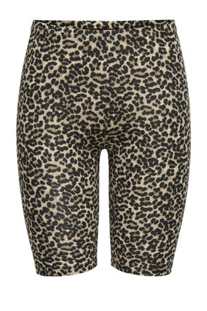cycling short ONLLIVE LOVE met panterprint bruin