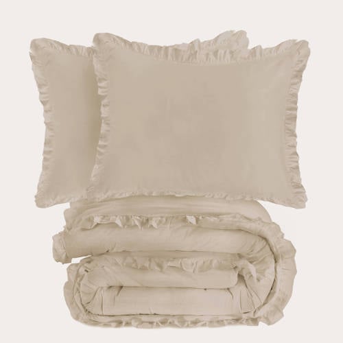 NOUS Living katoenen ruffle dekbedovertrek lits-jumeaux (240x220 cm) afbeelding