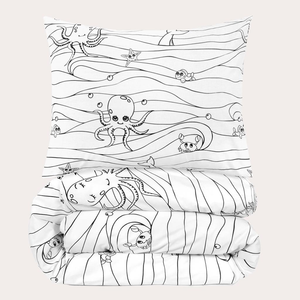 NOUS Kids katoenen dekbedovertrek kinderbed (120x150 cm)