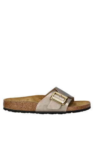 Catalina Buckle slippers taupe