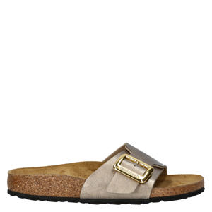 Catalina Buckle slippers taupe