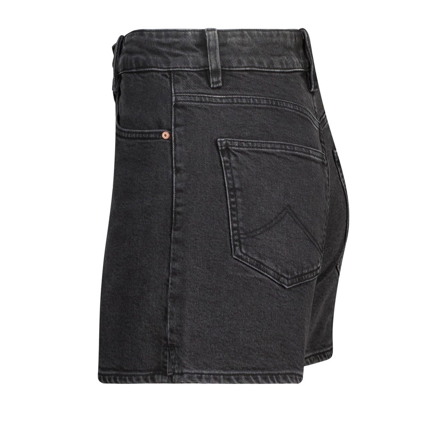 America Today denim regular high waist denim short black denim