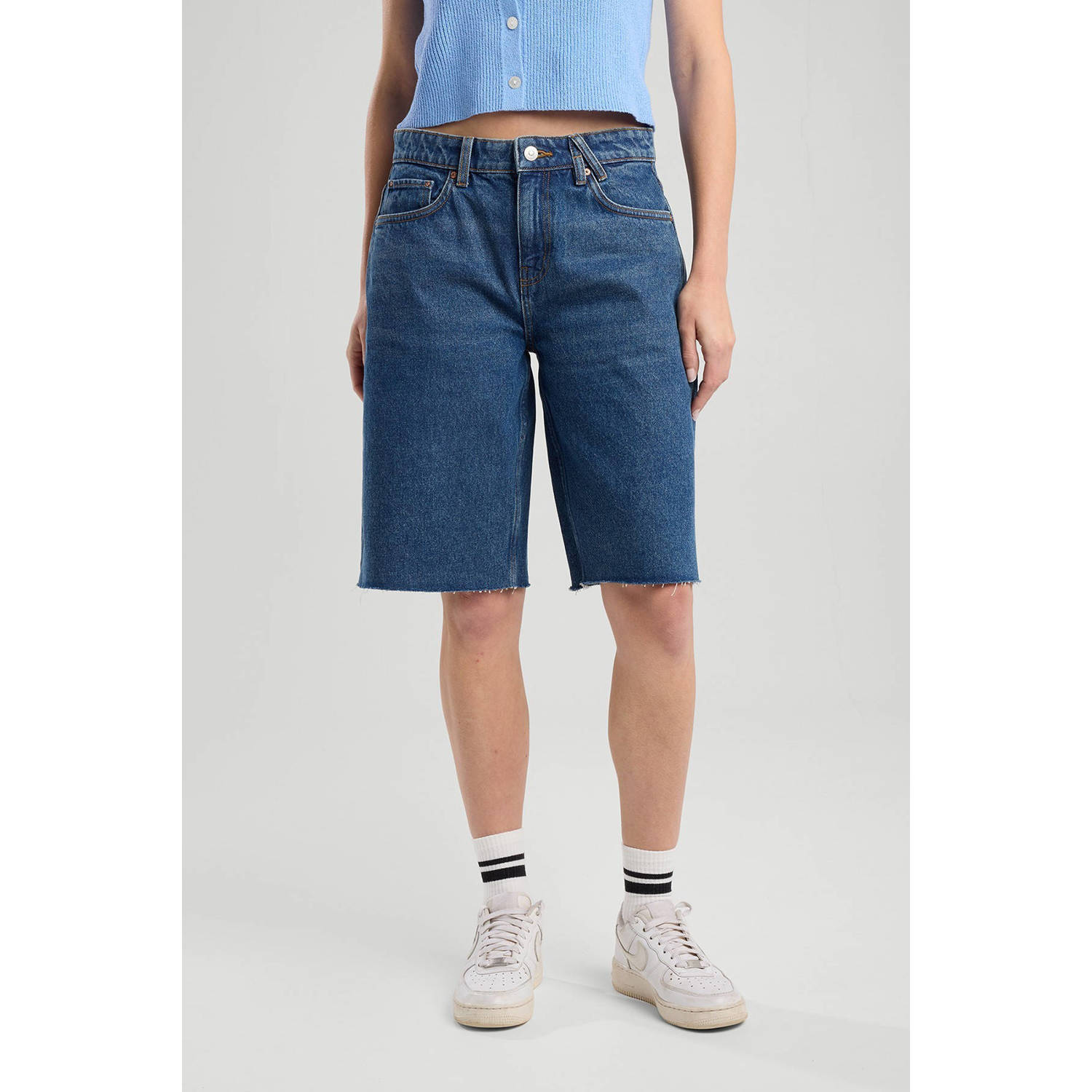 America Today korte jeans donker blauw