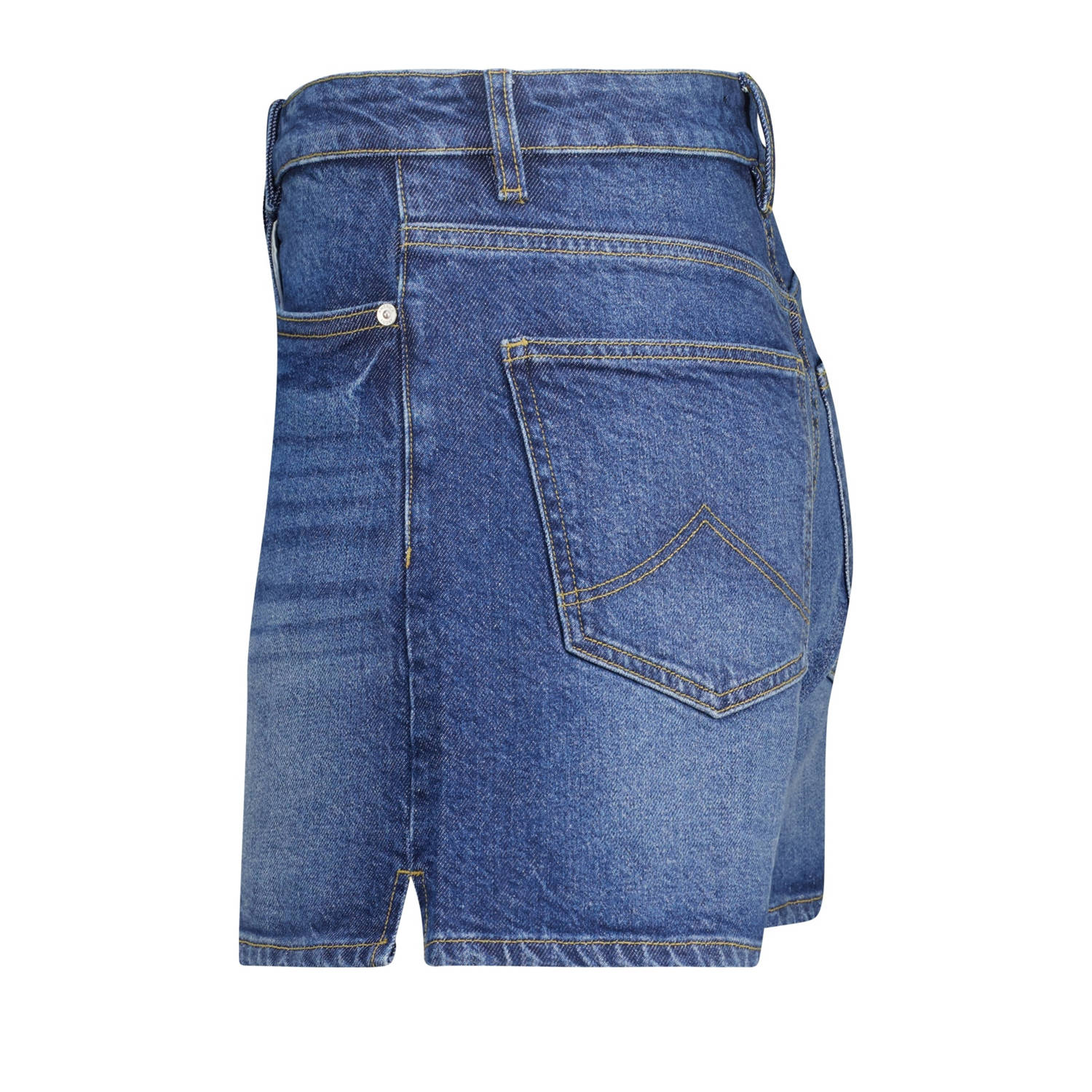 America Today denim regular high waist denim short medium blue denim