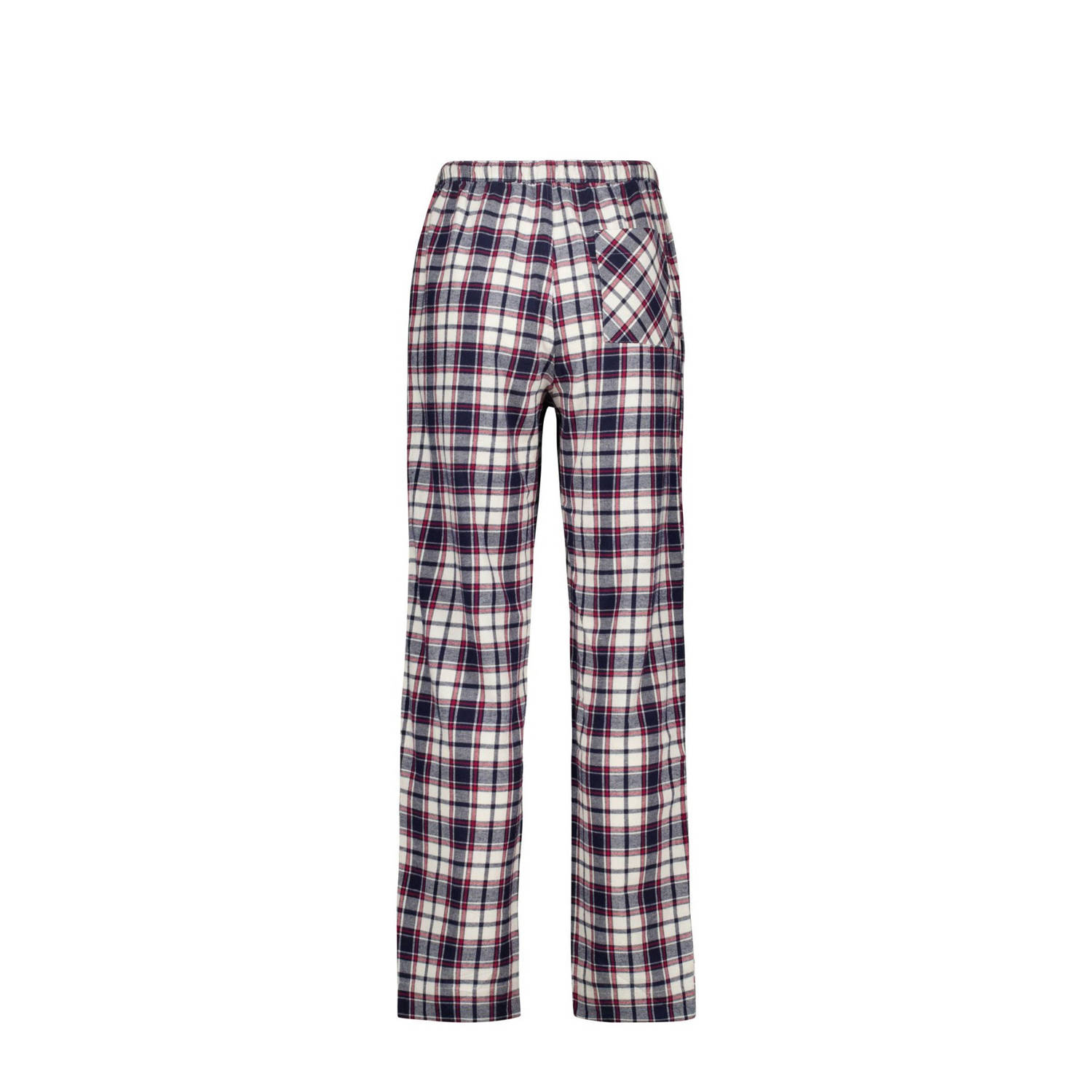 America Today flanellen pyjamabroek Labello donkerblauw wit rood