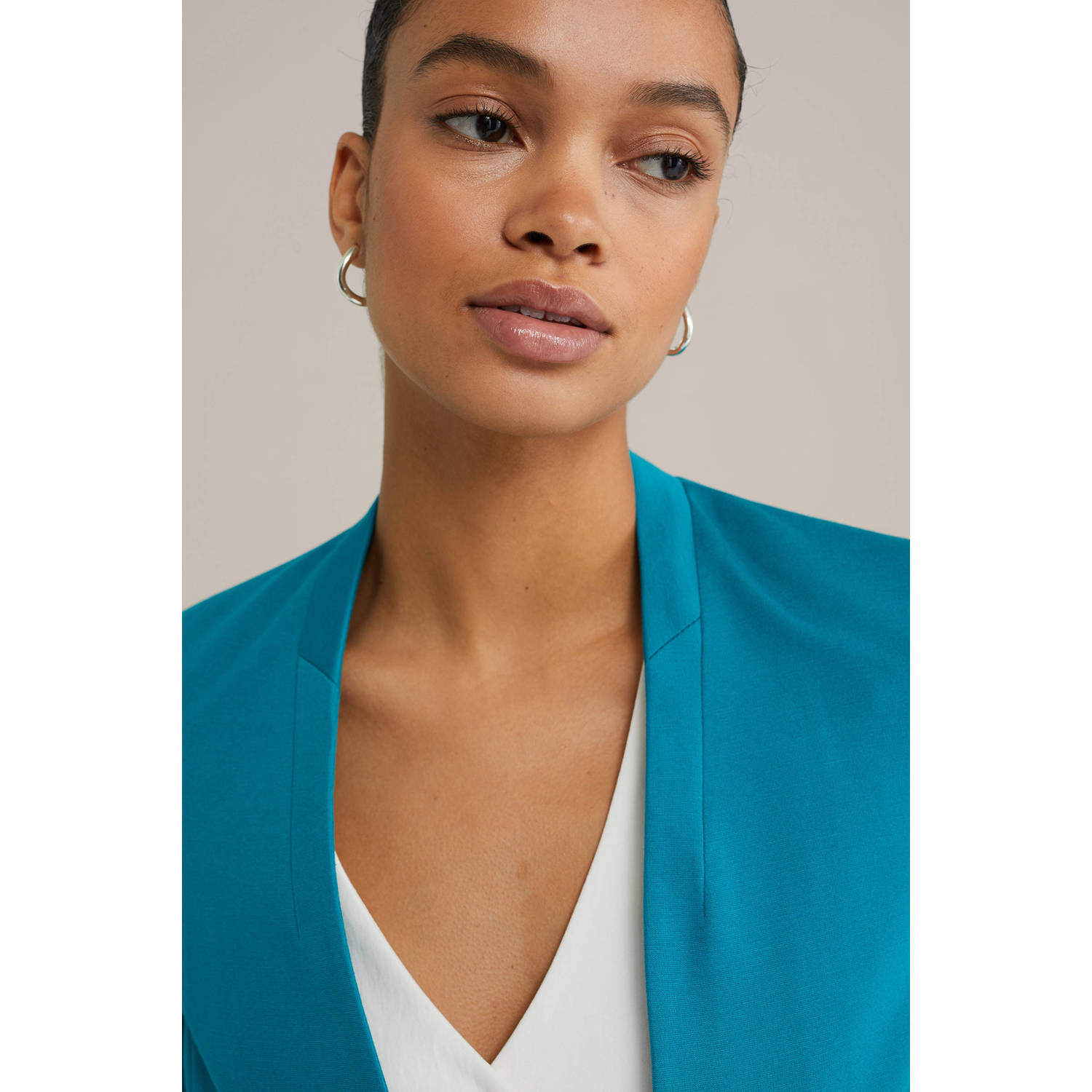 WE Fashion getailleerde blazer blauw