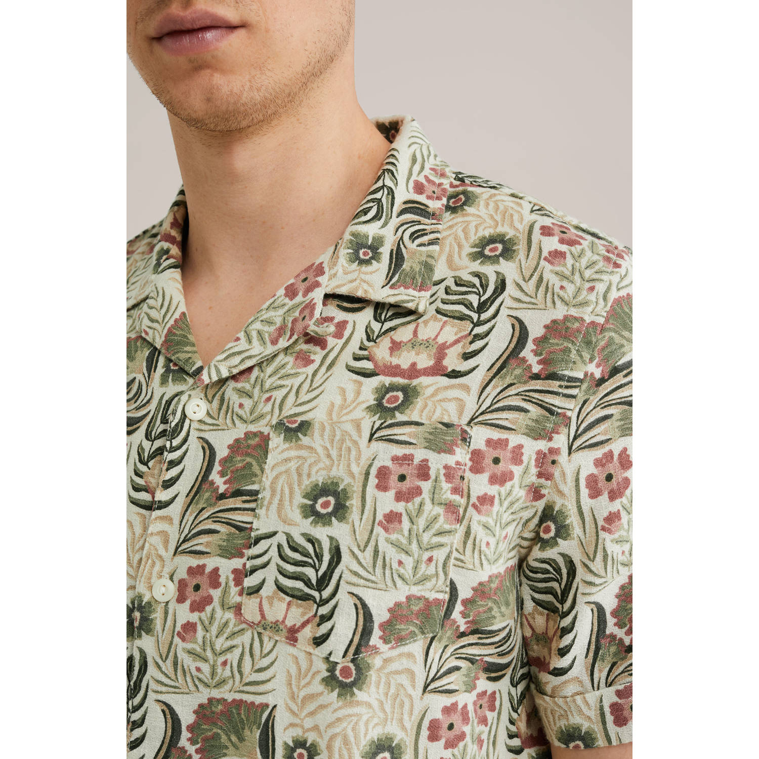 WE Fashion casual overhemd groen